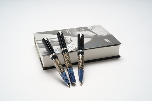 Montblanc Leo Tolstoy Special Edition Fountain Pen ID 111052 + Montblanc Leo Tolstoy Special Edition Rollerball Pen ID 111052 + Montblanc Leo Tolstoy Special Edition Ballpoint Pen ID 111052