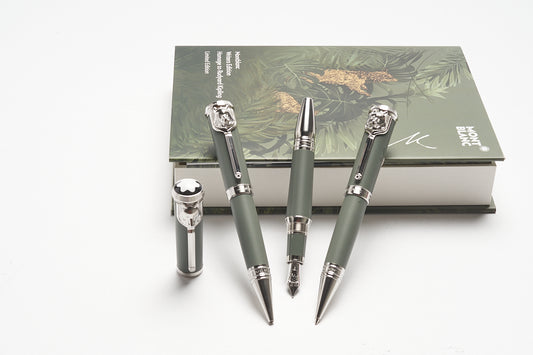 Montblanc Rudyard Kipling Special Edition Fountain Pen ID 119831 + Montblanc Rudyard Kipling Special Edition Rollerball Pen ID 119831 + Montblanc Rudyard Kipling Special Edition Ballpoint Pen ID 119831