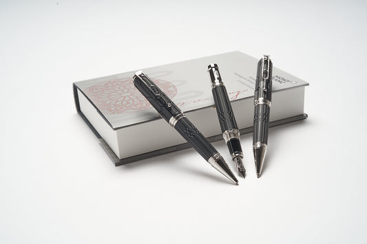 Montblanc Homage to Victor Hugo Special Edition Fountain Pen ID 125495 + Montblanc Homage to Victor Hugo Special Edition Rollerball Pen ID 125495 + Montblanc Homage to Victor Hugo Special Edition Ballpoint Pen ID 125495