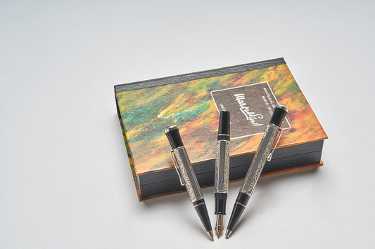 Montblanc Marcel Proust Special Edition Fountain Pen ID 28708 + Montblanc Marcel Proust Special Edition Rollerball Pen ID 28708 + Montblanc Marcel Proust Special Edition Ballpoint Pen ID 28708