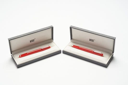 Montblanc Heritage Rouge & Noir Serpent Coral Special Edition Fountain Pen ID 114725 + Montblanc Heritage Rouge & Noir Serpent Coral Special Edition Ballpoint Pen ID 114727