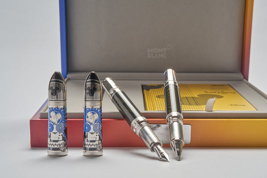 Montblanc Great Characters Walt Disney Limited Edition Fountain Pen ID 119837 + Montblanc Great Characters Walt Disney Limited Edition Rollerball Pen ID 119838
